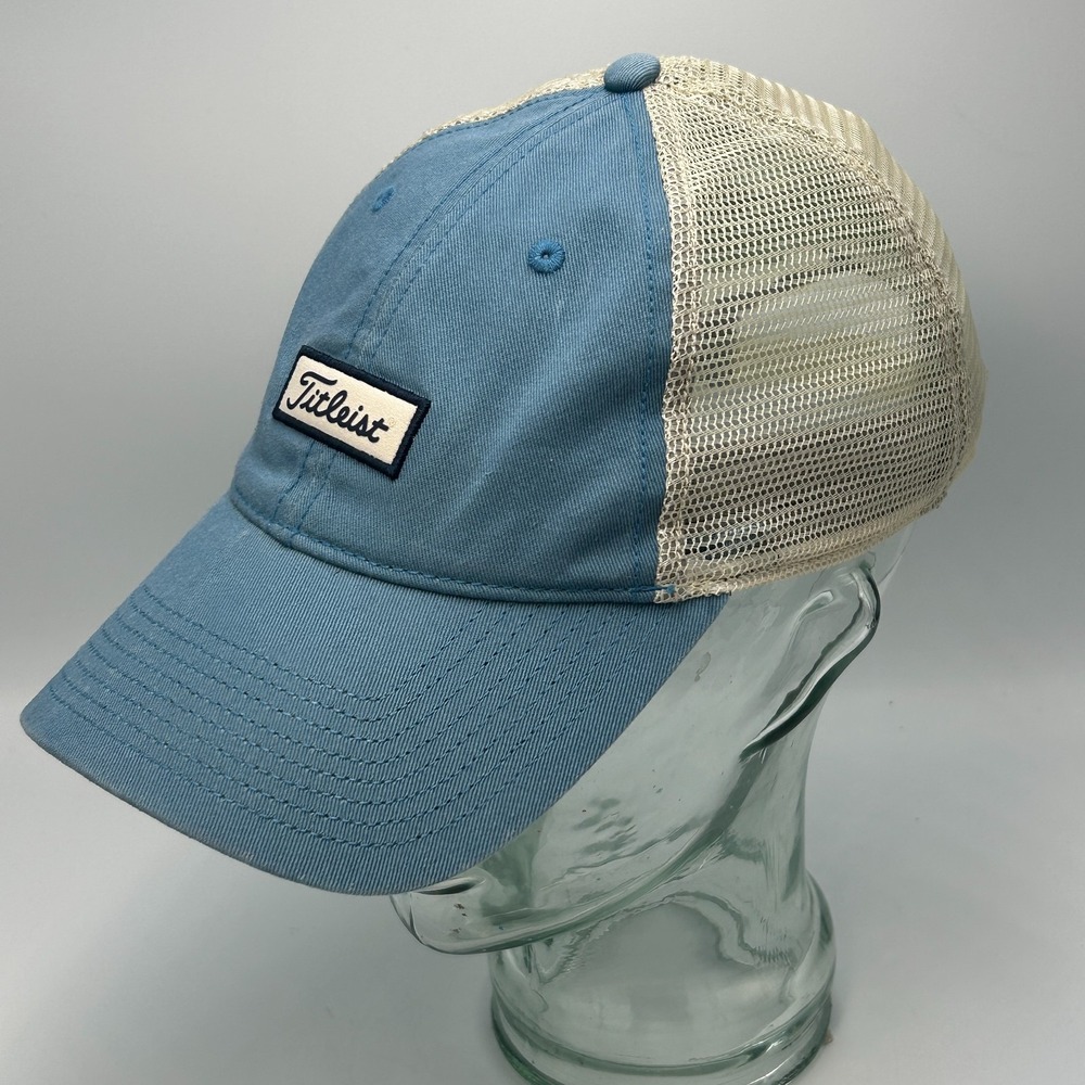 Titleist Golf Club Amelia Island Mens Hat Snapback Cap Blue Lightweight Mesh Dad